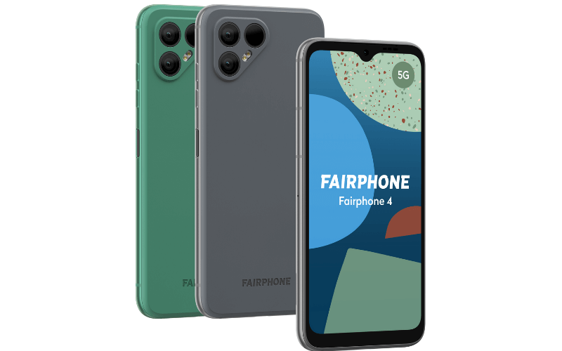 Fairphone 4 in green and grey